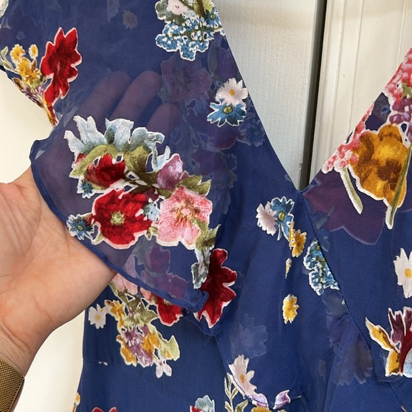 Alice + Olivia Electra Ruffled Floral Midi Dress - Picture 11 of 14